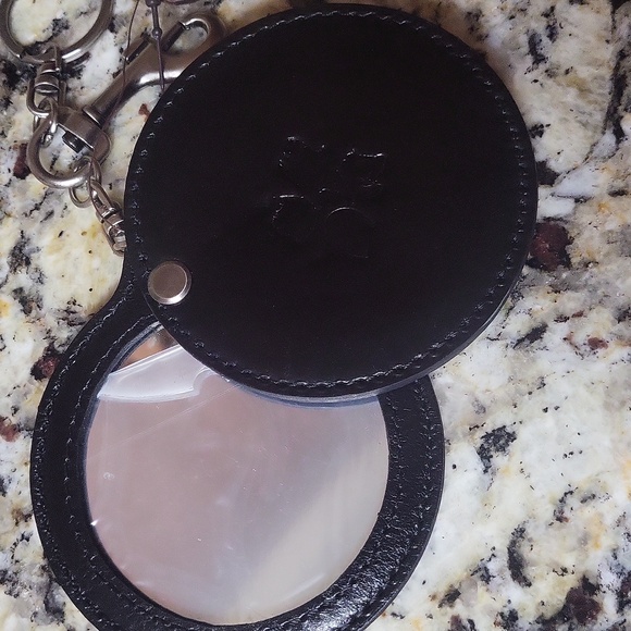 Patricia Nash Black Liscia Mirror Keyring Fob Charm - Picture 3 of 5